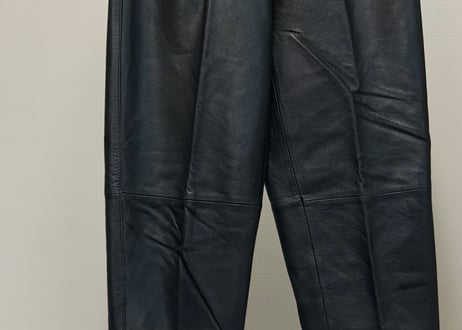 90s leather tack trousers