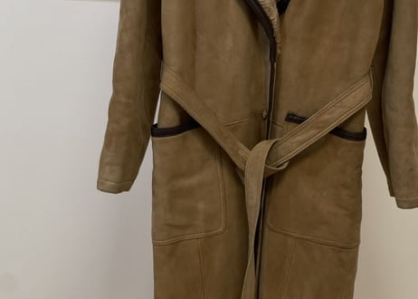 80s loewe muton leather coat dead stock
