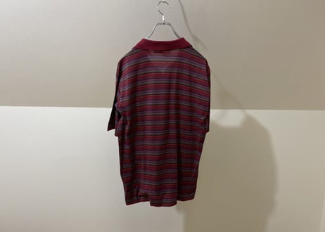 80-90s lanvin made in Italy border polo shirt