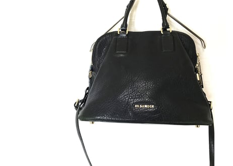jilsander leather bag black