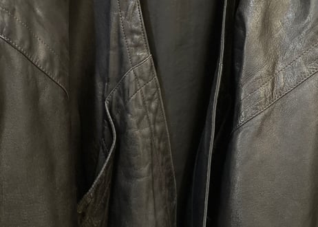 80s gianni versace leather no collar jacket