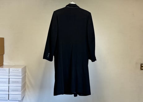 yves saint laurent wool double long coat