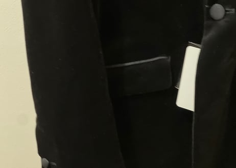 monsieur nicole velour tuxedo jacket dead stock