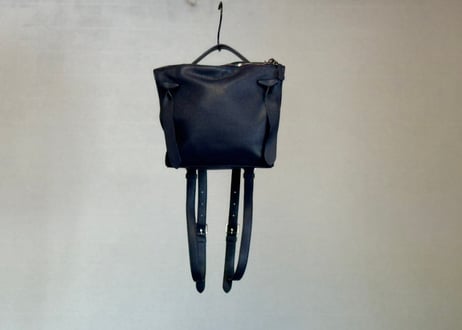 jilsander logo leather backpack