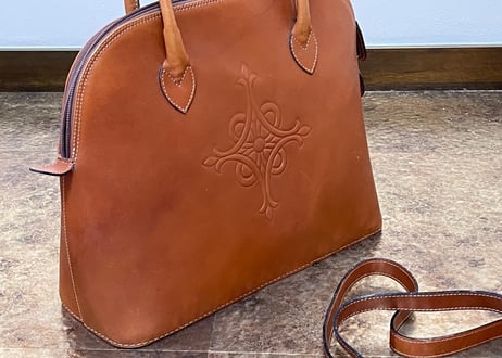 vintage made in italy leather bag