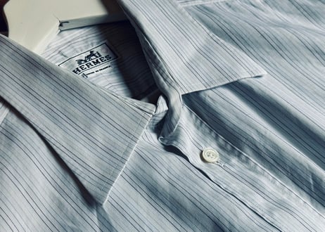 hermes serie button stripe shirt