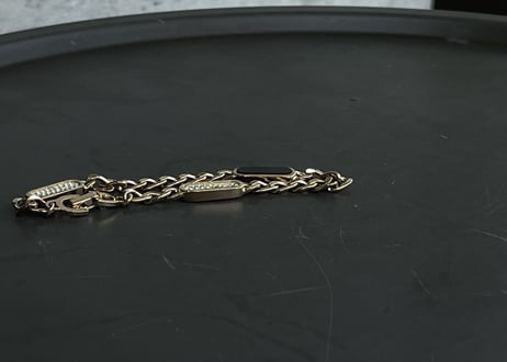80-90s dior gold bracelet "D"