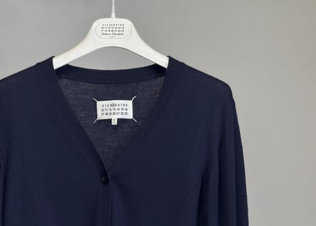 maison margiela elbow patch cardigan