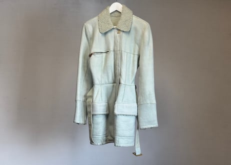 hermes mouton leather coat