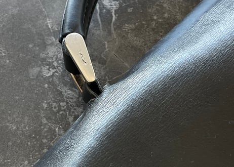 prada nylon × leather bag