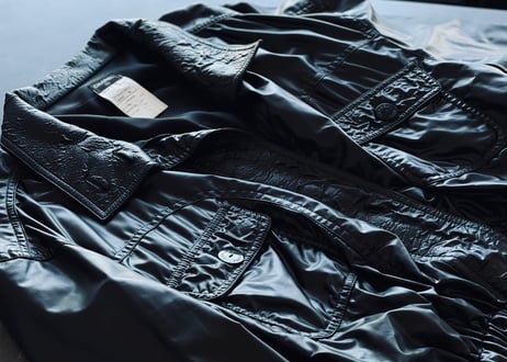 chanel pvc leather over size coat