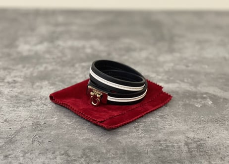 salvatore ferragamo leather bracelet