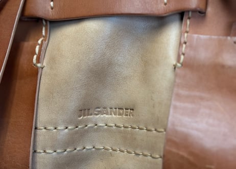 jilsander “本人期” leather logo bag