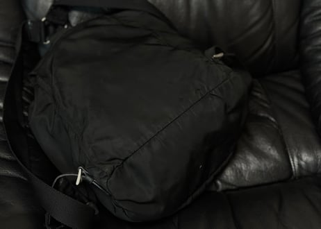 prada nylon logo backpack