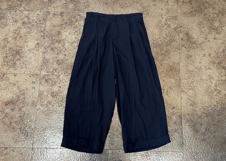 yohji yamamoto silk wide pants