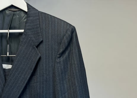 dior stripe single set up suit