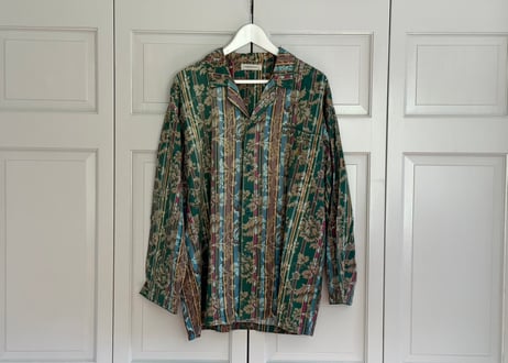 yves saint laurent "総柄" open collar shirt
