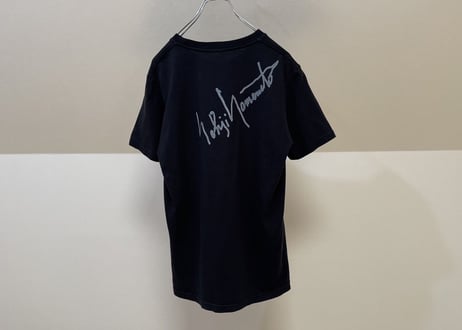 ground y yohji yamamoto back logo print tops
