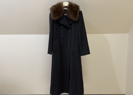 balenciaga double fur coat