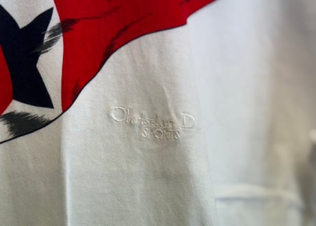 dior tricolor logo tops