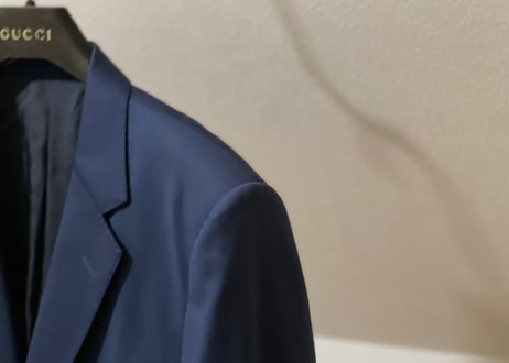 gucci 2018aw set up suit blue