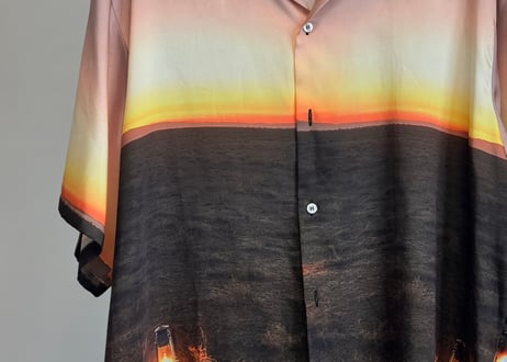 msgm open collar shirt