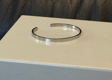 maison margiela sliver logo bracelet dead stock