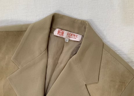 loewe silk×leather jacket