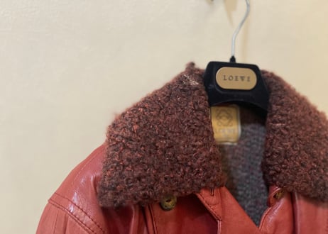 loewe leather double coat