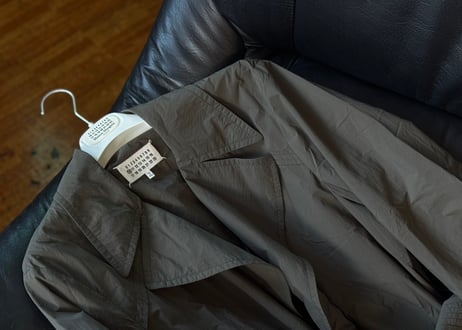 maison margiela technical fabric trench coat