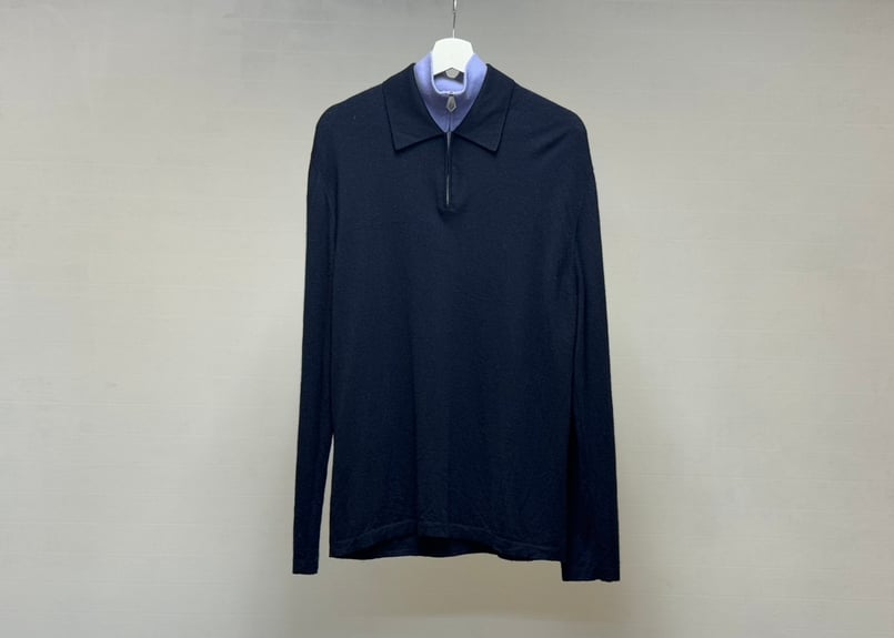 hermes cashmere half zip knit | weekend tokyo