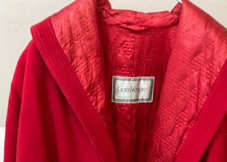 80s versace shawl long coat