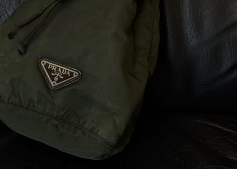 prada nylon logo "巾着" bag