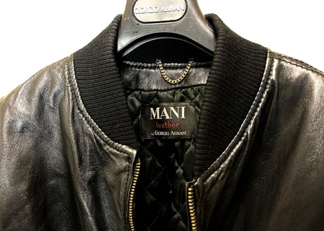 80-90s mani giorgio armani leather jacket