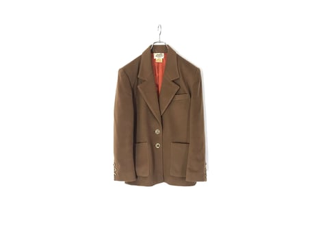 hermes pure cashmere tailored jacket dead stock