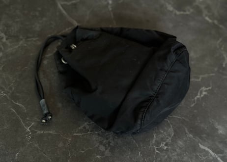 prada nylon "巾着" bag black #A