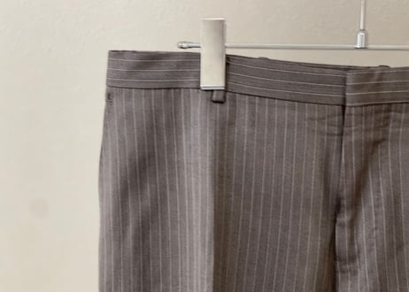 gucci set up suit silk wool gray stripe