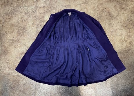 80s loewe cashmere coat purple