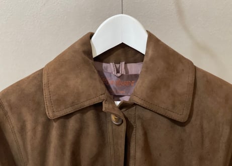 saint laurent leather coat