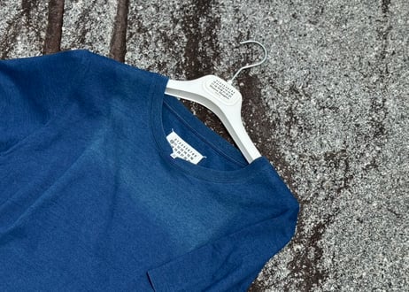 maison margiela fade navy blue tops