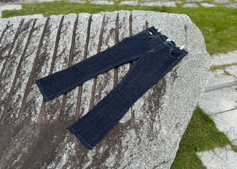 armani collezioni boots cut denim pants