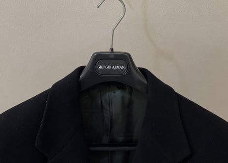 giorgio armani  virgin wool chesterfield coat