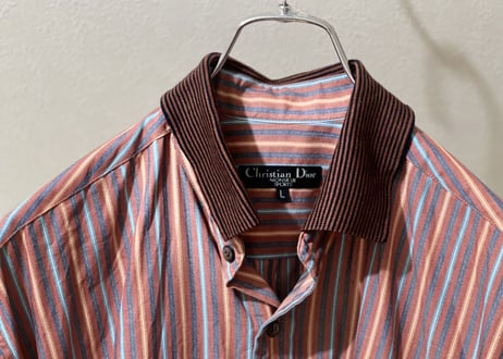 1980-90s christian dior stripe shirt