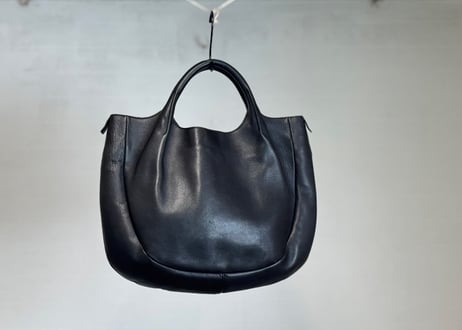 jilsander logo leather shoulder bag