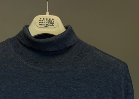maison margiela elbow patch turtleneck knit