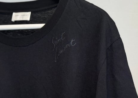 saint laurent 2018ss ”筆記体" logo tops