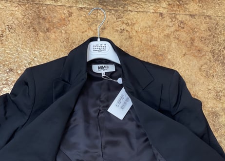 mm6 maison margiela 2020aw nylon doule black blazer dead stock