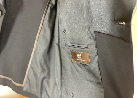 givenchy tuxedo set up suit dead stock