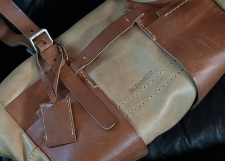 jilsander “本人期” leather logo bag