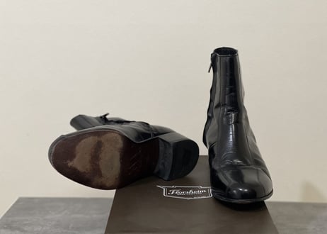 florsheim leather heel boots